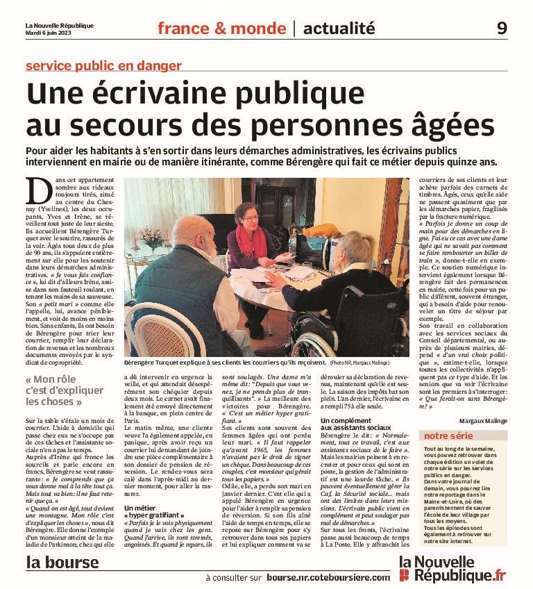 Article ecrivaine publique